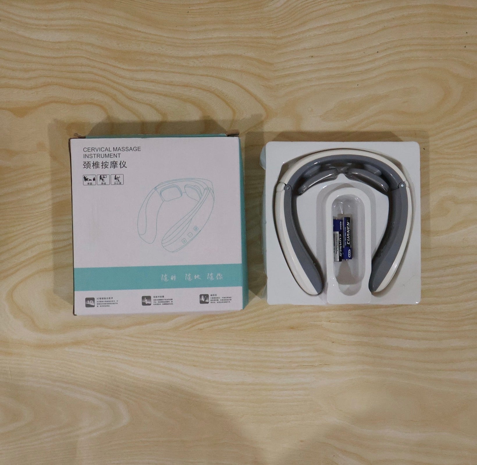 2 Heads Smart Electric Neck And Back Pulse Massager (1 Pc  Mix Design)