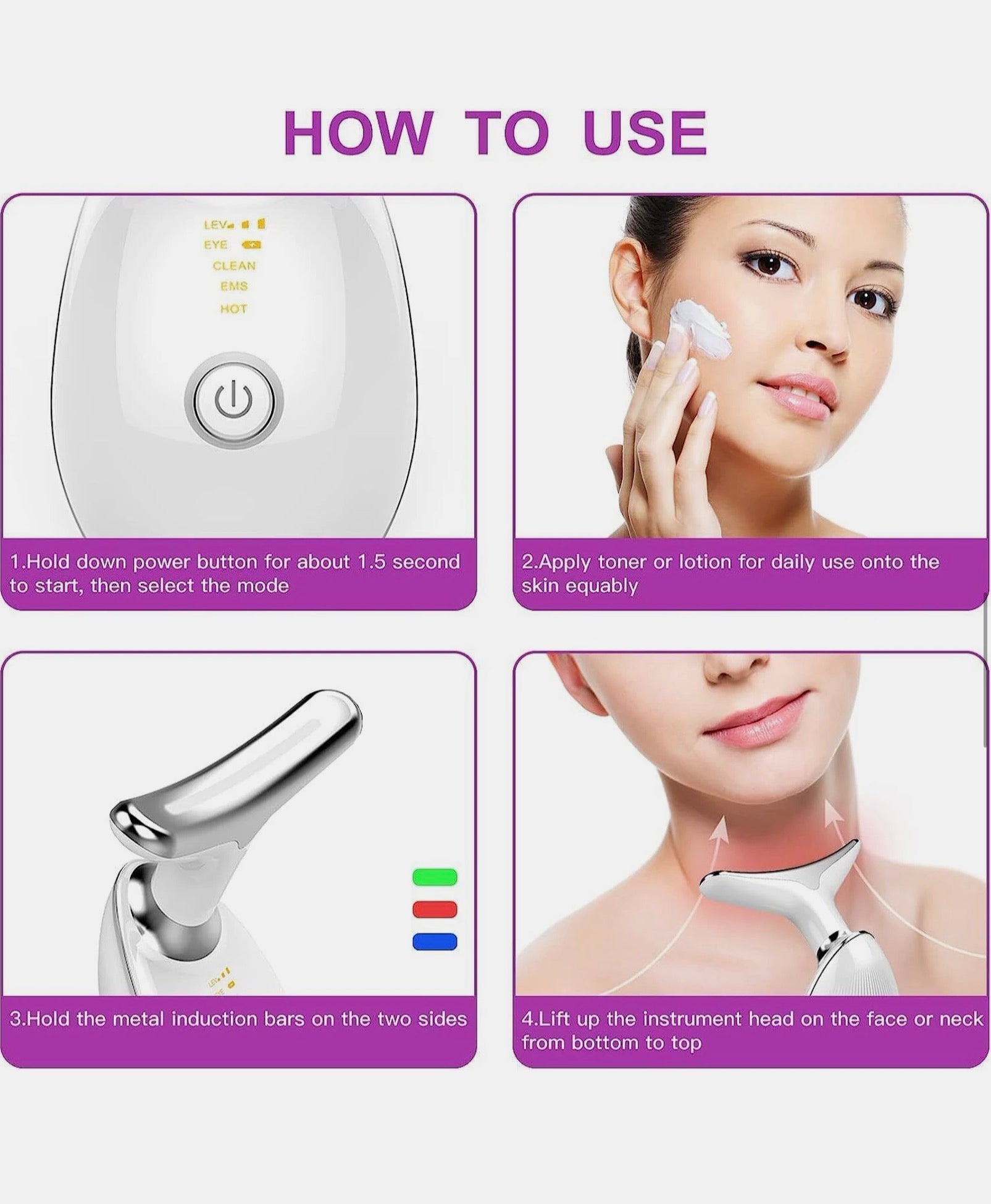 Neck Face Firming Wrinkle Removal Tool Skin Lift Device Double Chin Reducer Skin Rejuvenation Beauty Device for Face and Neck Lifting Skin Groomer