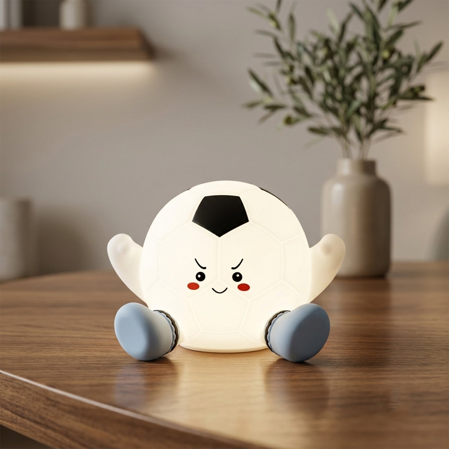Silicone Soccer Ball Pat Night Light (1 Pc)