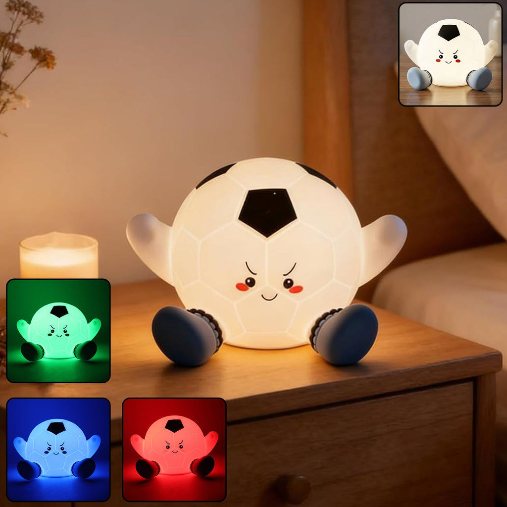 Silicone Soccer Ball Pat Night Light (1 Pc)