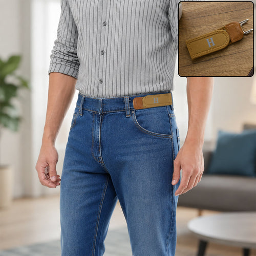 Buckle Less Elastic Belt Invisible Stretch Waist Belt No Bulge Lazy (1 Pc)